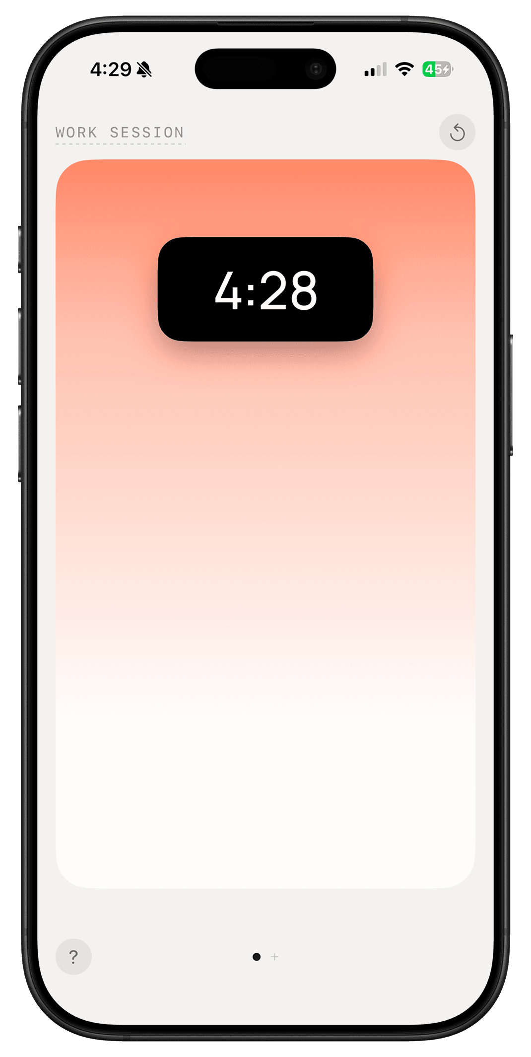 Metra timer on the home screen