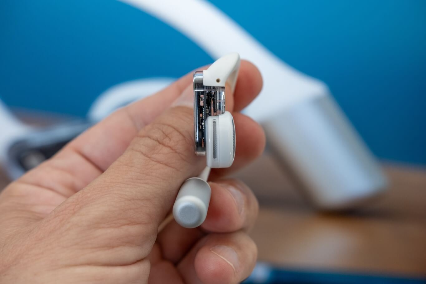 Side profile of the Nothing Earbuds Open