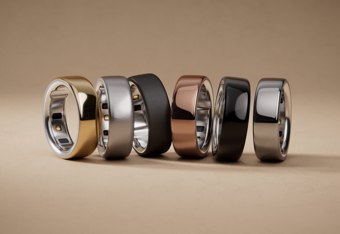 the new Oura Ring 4 and the various styles