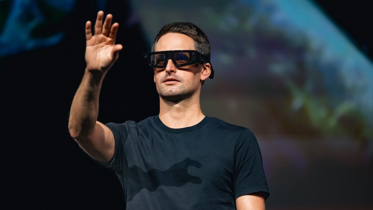 Snapchat CEO using AR glasses