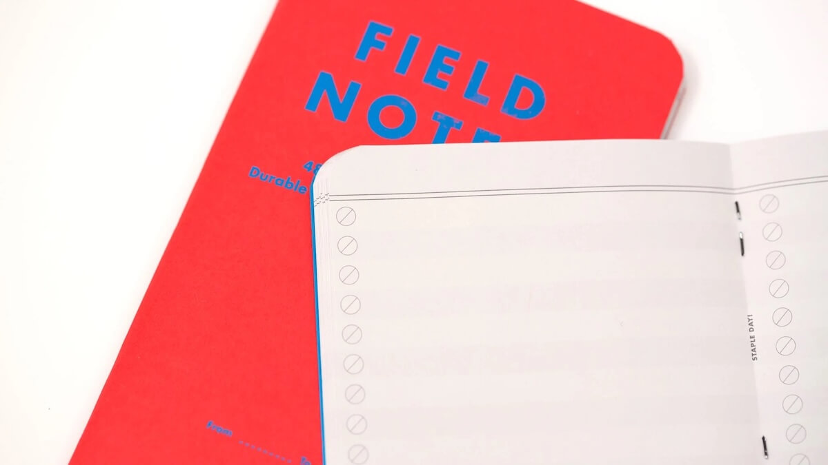 Field Notes red notebook with special paper inside