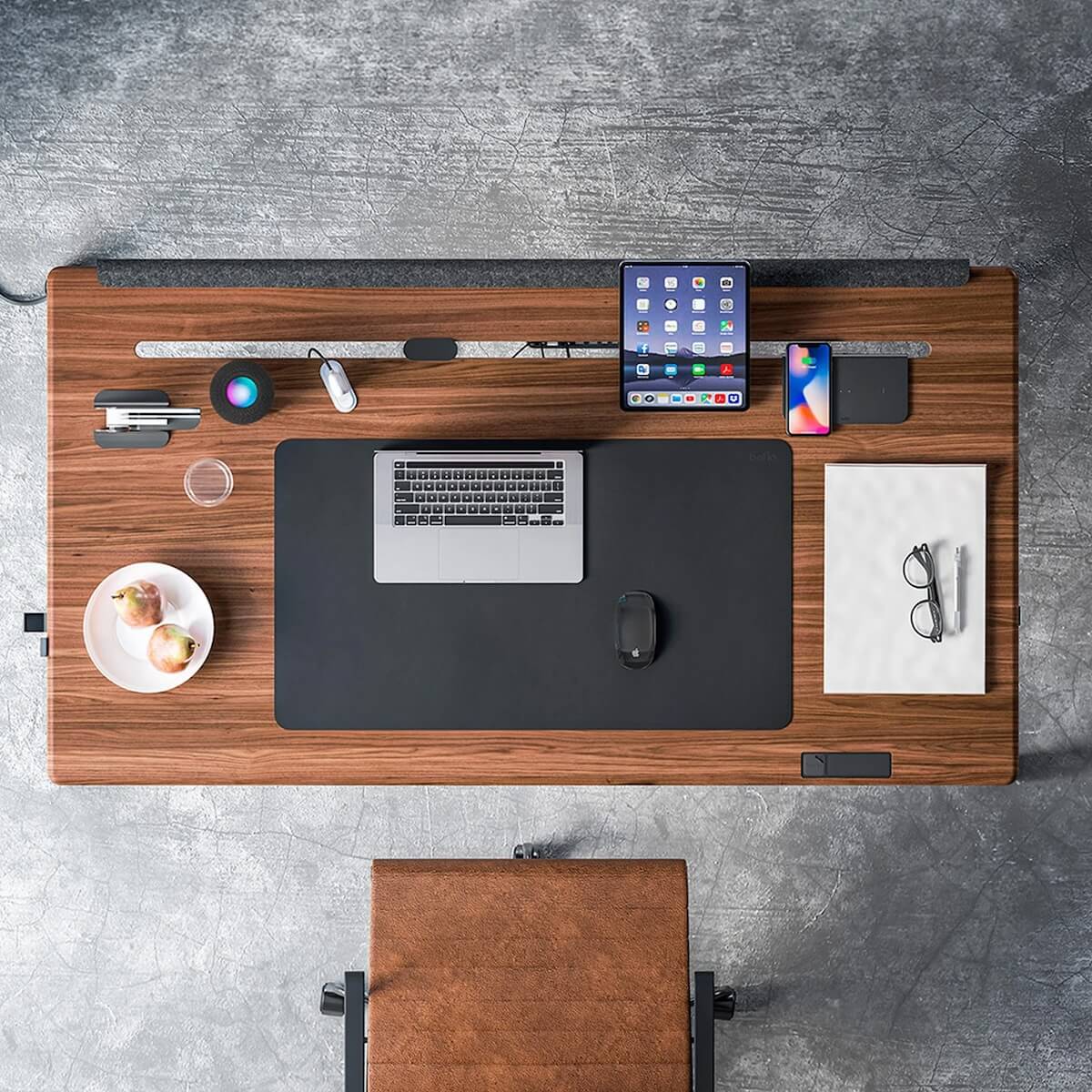 overhead shot of BeFlo desk